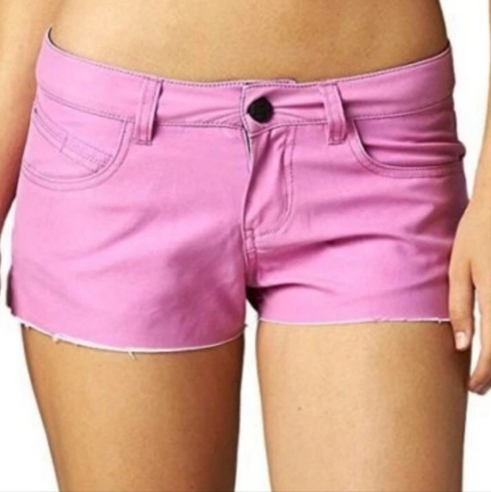Fox Syren Boardie Board Shorts Size 1 NWT Hot Pink Cut Offs Neon Lilac Hot Pants